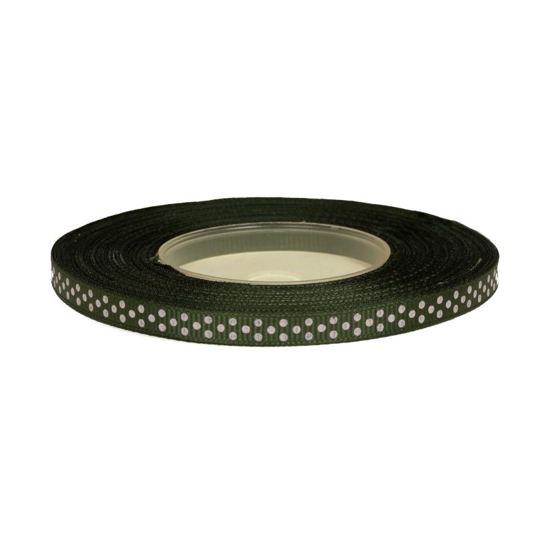 oliwkowy ryps w kropki