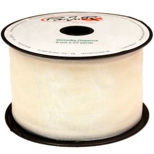 Organza wstążka – 6 cm x 25 m – ecrue