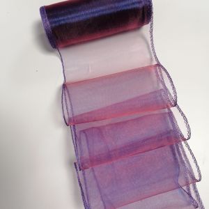 ORGANZA 12CM X 9M| KOLOR FIOETOWO-NIEBIESKI 4 SZTUKI W PACZCE