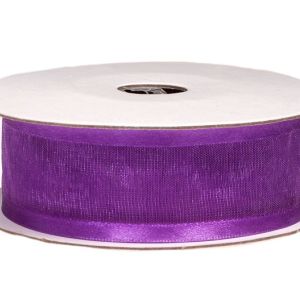 Wstążka z organzy  25 mm x 9 m – fioletowa