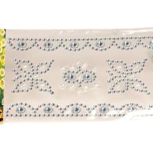 Naklejki cyrkonie samoprzylepne  – srebrne