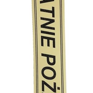 TAŚMA POGRZEBOWA 5CM X 100M CIEMNY KREM DRUKOWANY NAPIS