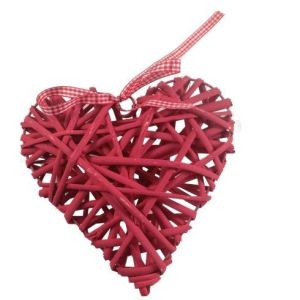 Serce wiklinowe – czerwone 19cm