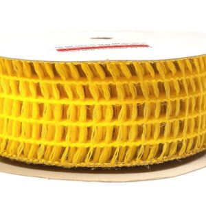 Wstążka kratka z dekielkiem 4 cm x 10 m – żółta