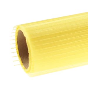 Organza w prążki 36 cm x 4,5 m | Kolor żółty