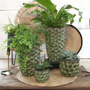 Osłonka ceramiczna, tłoczona – zielona