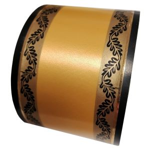 Szarfa 8cm x 50y, złoto-czarna, złoty pasek