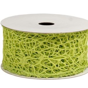 Wstążka koronkowa 5 cm x 9 m – zielona