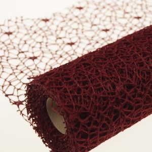 Siatka koronka plastikowa 48 cm x 4,5 m – Bordowy