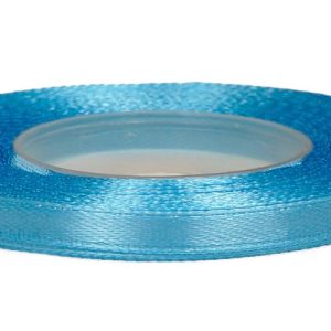 Wstążka satynowa 6 mm x 32 m | Niebieska