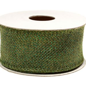 Wstążka jutowa 4 cm x 4,5 m – zielona