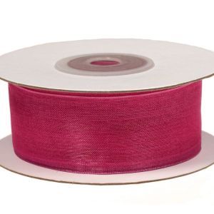 Wstążka szyfonowa 25 mm x 22 m- magenta