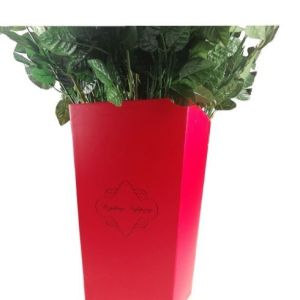 Flower box – Papierowa doniczka / kolor czerwony