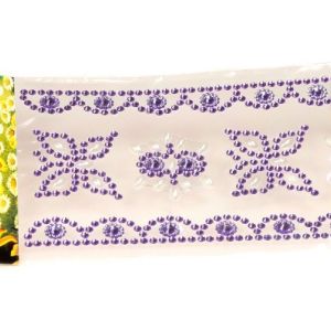 Naklejki cyrkonie samoprzylepne op. 12 szt. – fioletowe