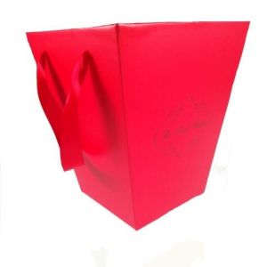 FlowerBox – Papierowa doniczka / czerwony