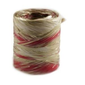 Rafia włoska – R304 – Złoty Amarant Biały