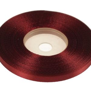 Wstążka satynowa 6mm x 32m | Bordowy