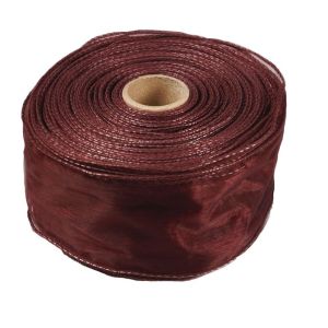 Organza wstążka 4 cm – bordowy