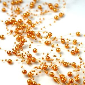 Korale ozdobne – 130 cm – Pomarańczowy jasny – 5 szt./op.