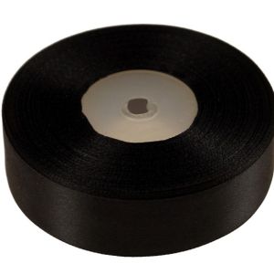 Wstążka satynowa 25mm x 32m |Czarny