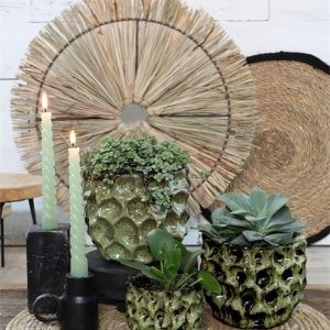 Osłonka ceramiczna, tłoczona – zielona