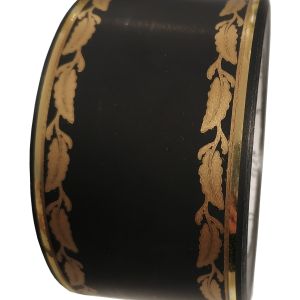 Szarfa pogrzebowa 6cm x 50y czarna w złote listki