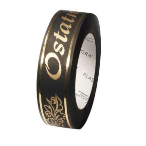 Taśma pogrzebowa 3 cm x 45 m – czarna z połyskiem