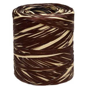 Rafia włoska brązowo-kremowa – R225