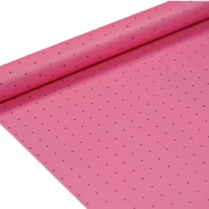 FOLIA SATYNOWA KROPKI BABY PINK B31