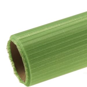 Organza w prążki 36 cm x 4,5 m | Kolor zielony