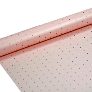 FOLIA SATYNOWA KROPKI LT PINK B02