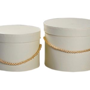 Flower box 2 szt. – Kremowy