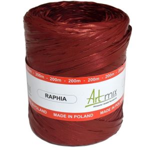 Rafia syntetyczna – bordowa
