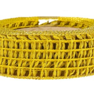 Wstążka kratka 4 cm x 10 m – oliwkowa