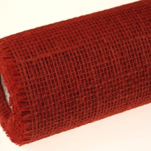 Tkanina jutowa – 50 cm x 5 m | Kolor czerwony