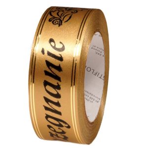 Taśma pogrzebowa 5 cm x 50 y – złota z czarnym napisem