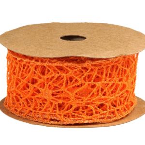 Wstążka koronkowa 5 cm x 9 m – pomarańczowa