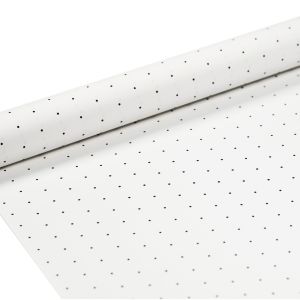 FOLIA SATYNOWA KROPKI WHITE B01