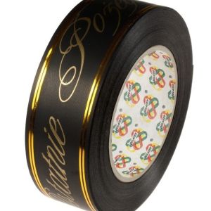 Taśma pogrzebowa 4 cm x 45 m czarna- 03