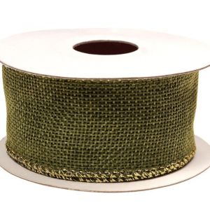 Wstążka jutowa 4 cm x 4,5 m – oliwkowa