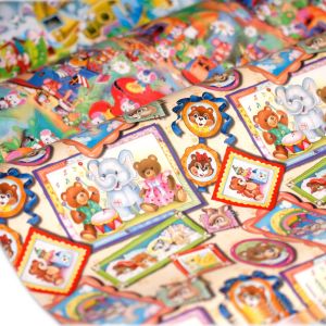 Papier prezentowy dziecięce wzory 70×100, 25 arkuszy