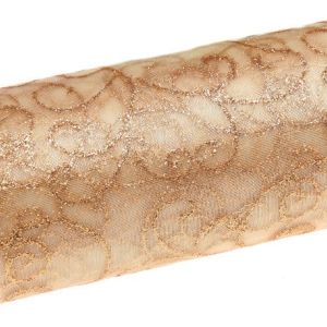 Organza świąteczna 12cm x 9 m – brokatowa