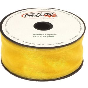 Organza wstążka – 4 cm x 25 m | 5034 – Zółty
