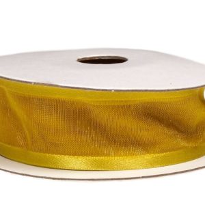 Wstążka z organzy  25 mm x 9 m – miodowa