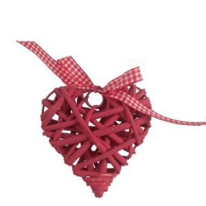 Serce wiklinowe – czerwone 9cm