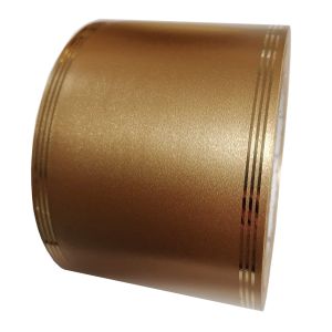 Szarfa pogrzebowa 8cm x 50y złota- złoty pasek