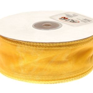 Organza wstążka – 4 cm x 25 m – miodowy