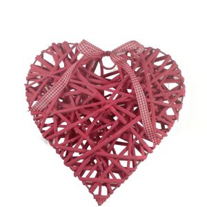 Serce wiklinowe – czerwone 26cm