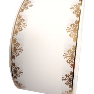 Szarfa pogrzebowa 6cm x 50y biało-złota