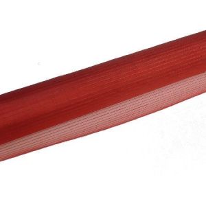 Organza prążkowana- czerwona
